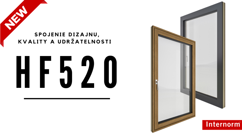 okno HF520 , drevo-hliník